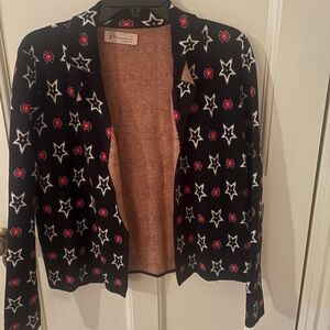 Stunning Black Star Patterned Cardigan